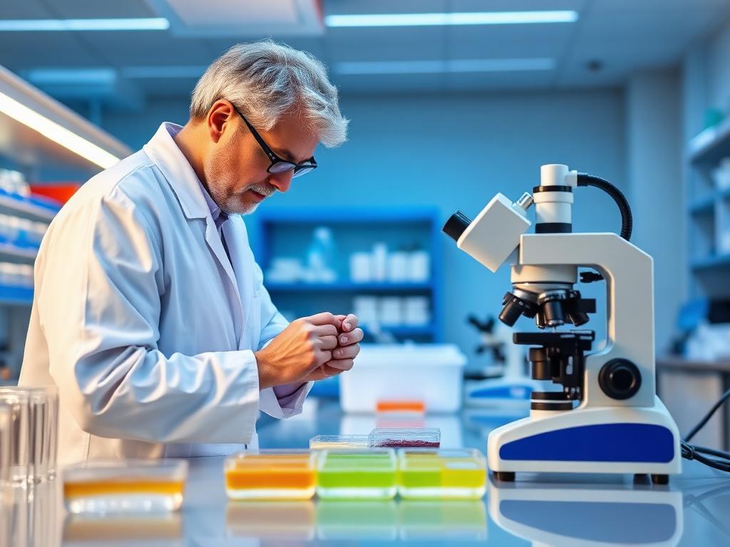 Food safety testing in a laboratory